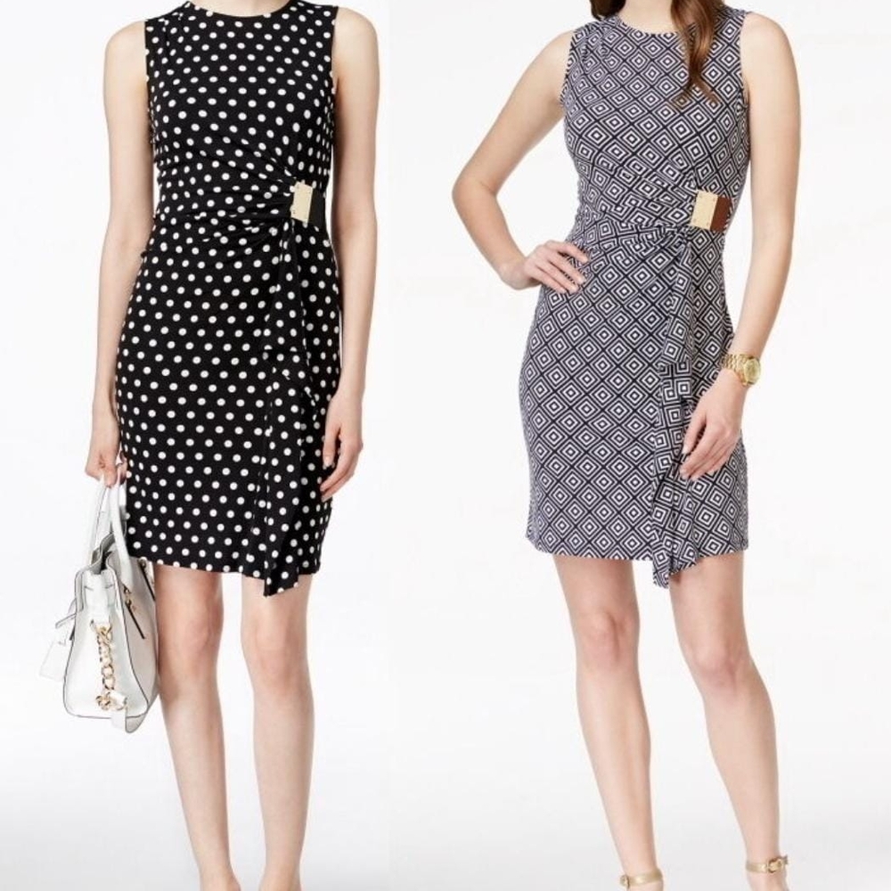 Stylish Black and White Patterned Dresses